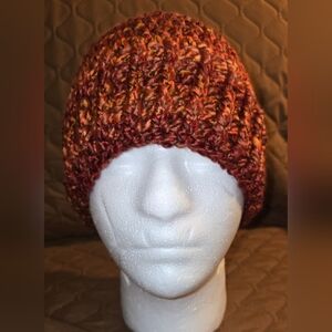 Handmade Chunky Orange Knit Beanie